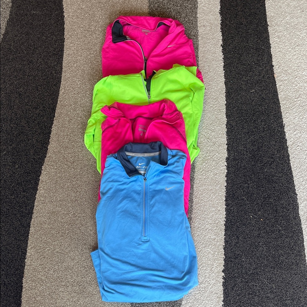 Nike Women's dry fit Long Sleeve Tops - Blue, Pink, Green